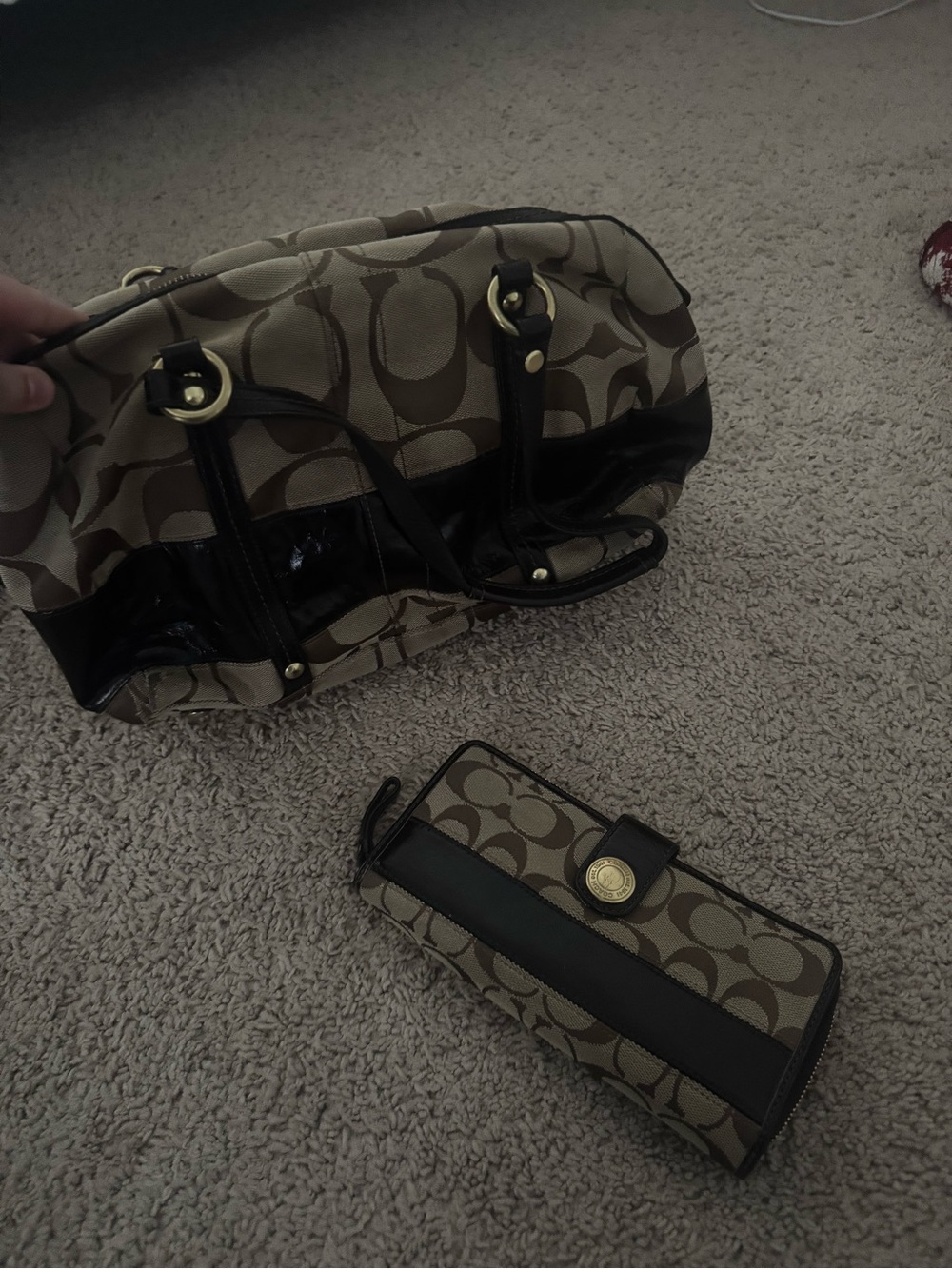 Vintage Coach Purse and Wallet Set